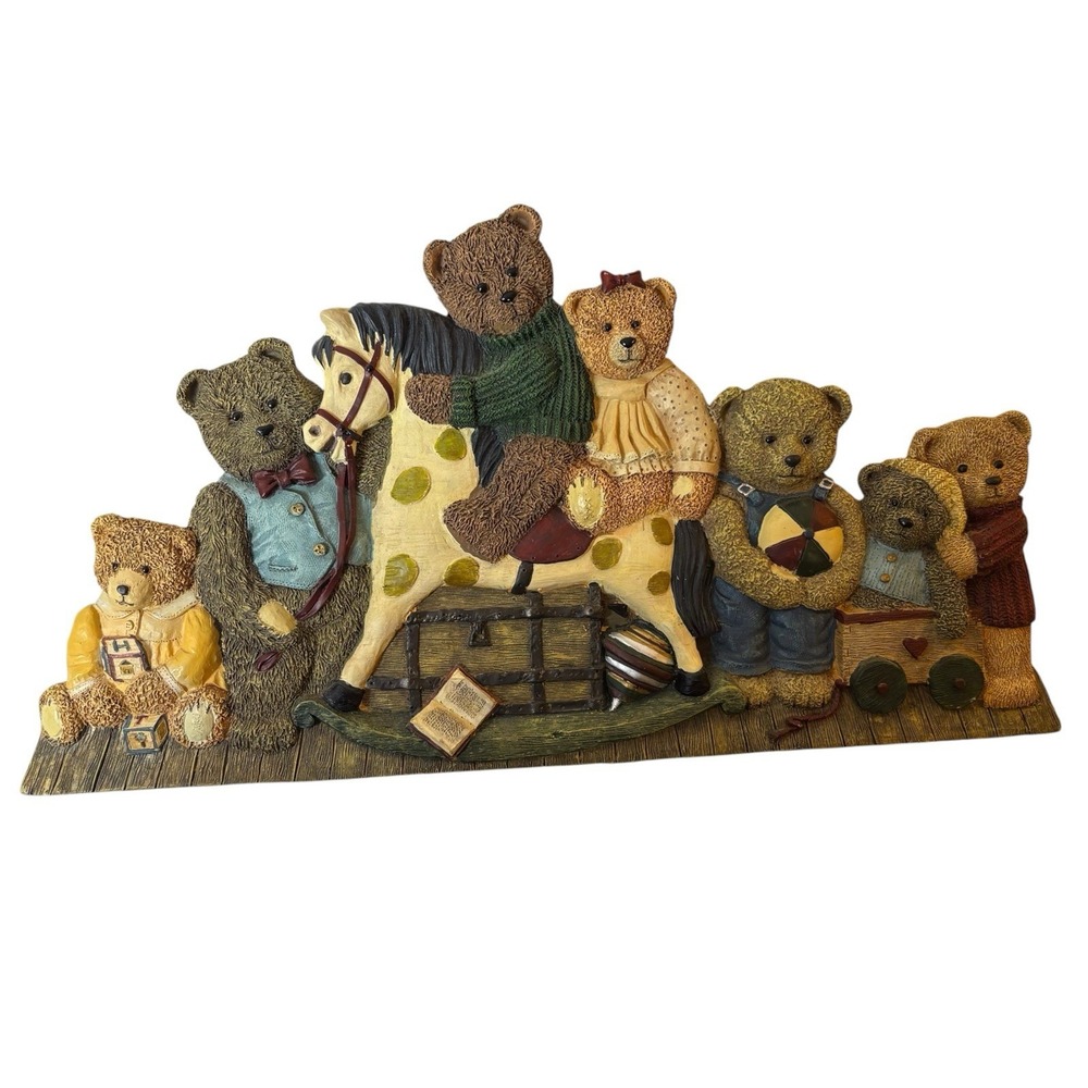 Vintage FIGI Bear Buddies Door Topper DT-AT-901 Wall Decor Kids Room Nursery 90s